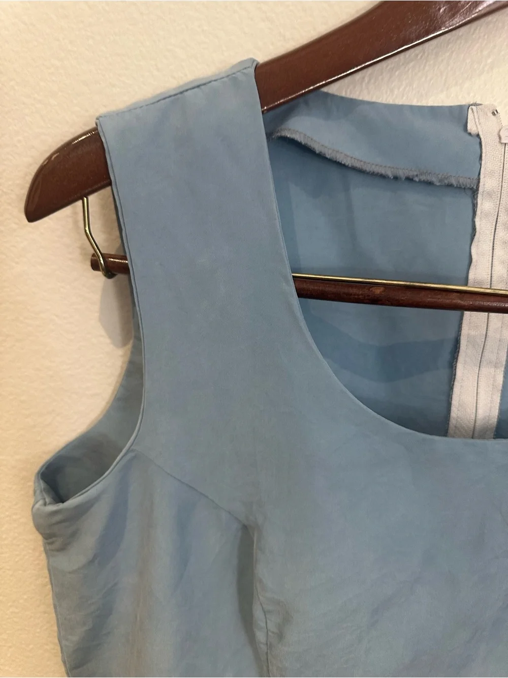 Vintage Light Blue Sleeveless Dress with Matching Blazer Jacket Suit Set Co-ord